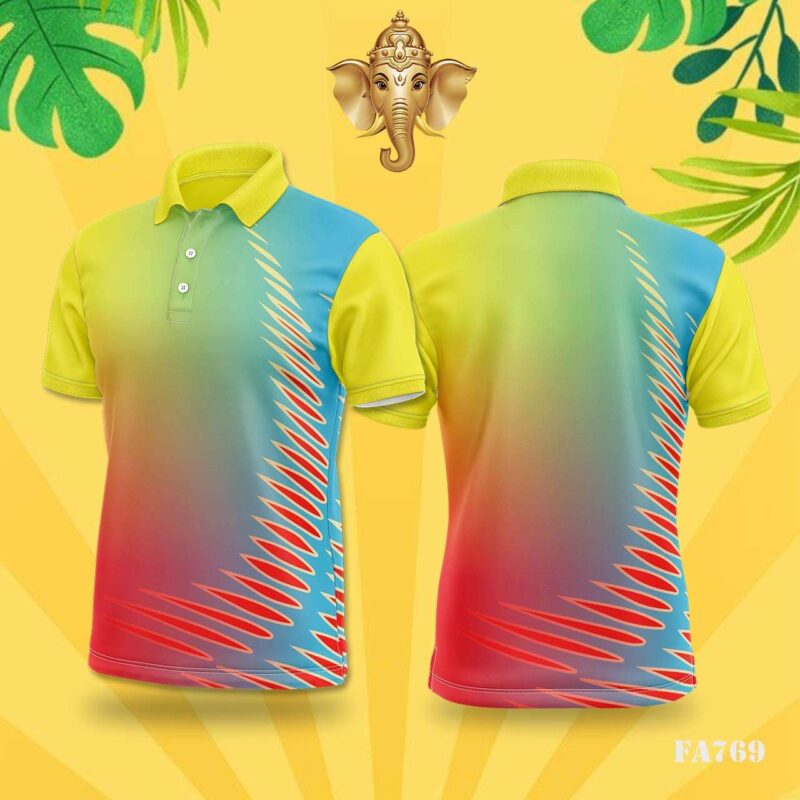 Rainbow Gradient Abstract Festival Jersey Design