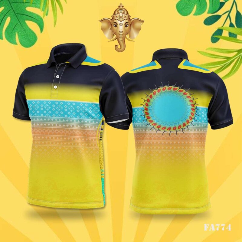 Pink & Blue Glitch Crowd Festival Jersey Design