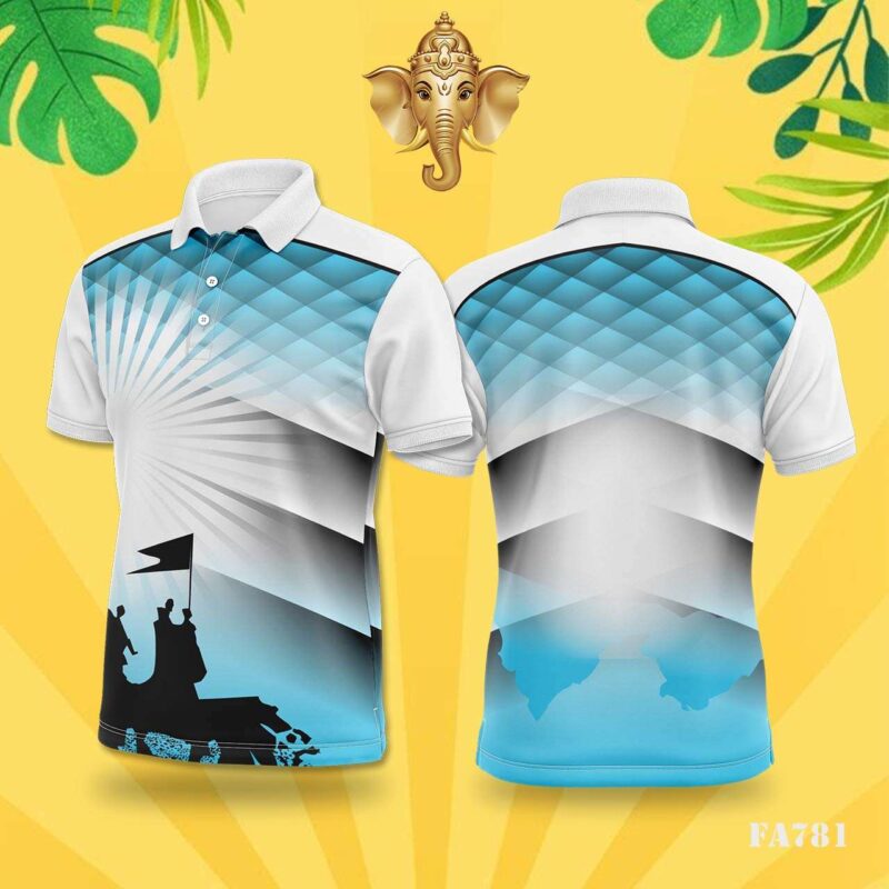 Blue & White Radiant Crowd Festival Jersey Design