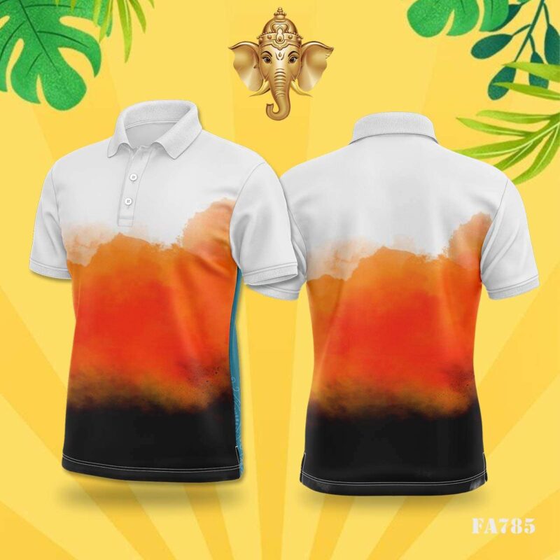 Orange & Black Watercolor Festival Jersey Design