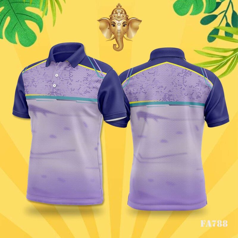 Purple & Blue Honeycomb Gradient Festival Jersey Design