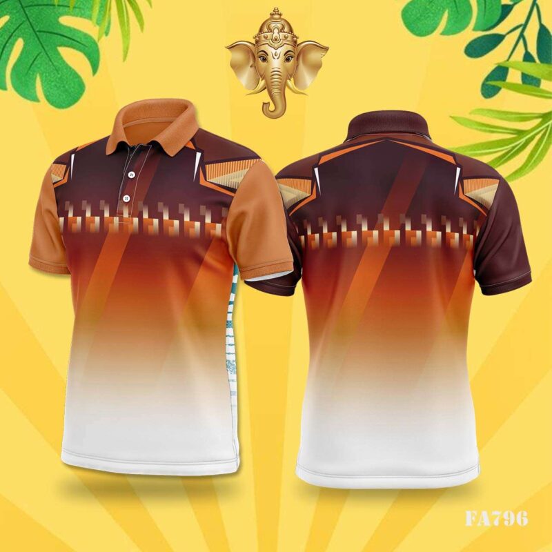 Orange & Brown Abstract Stage Festival Jersey Design